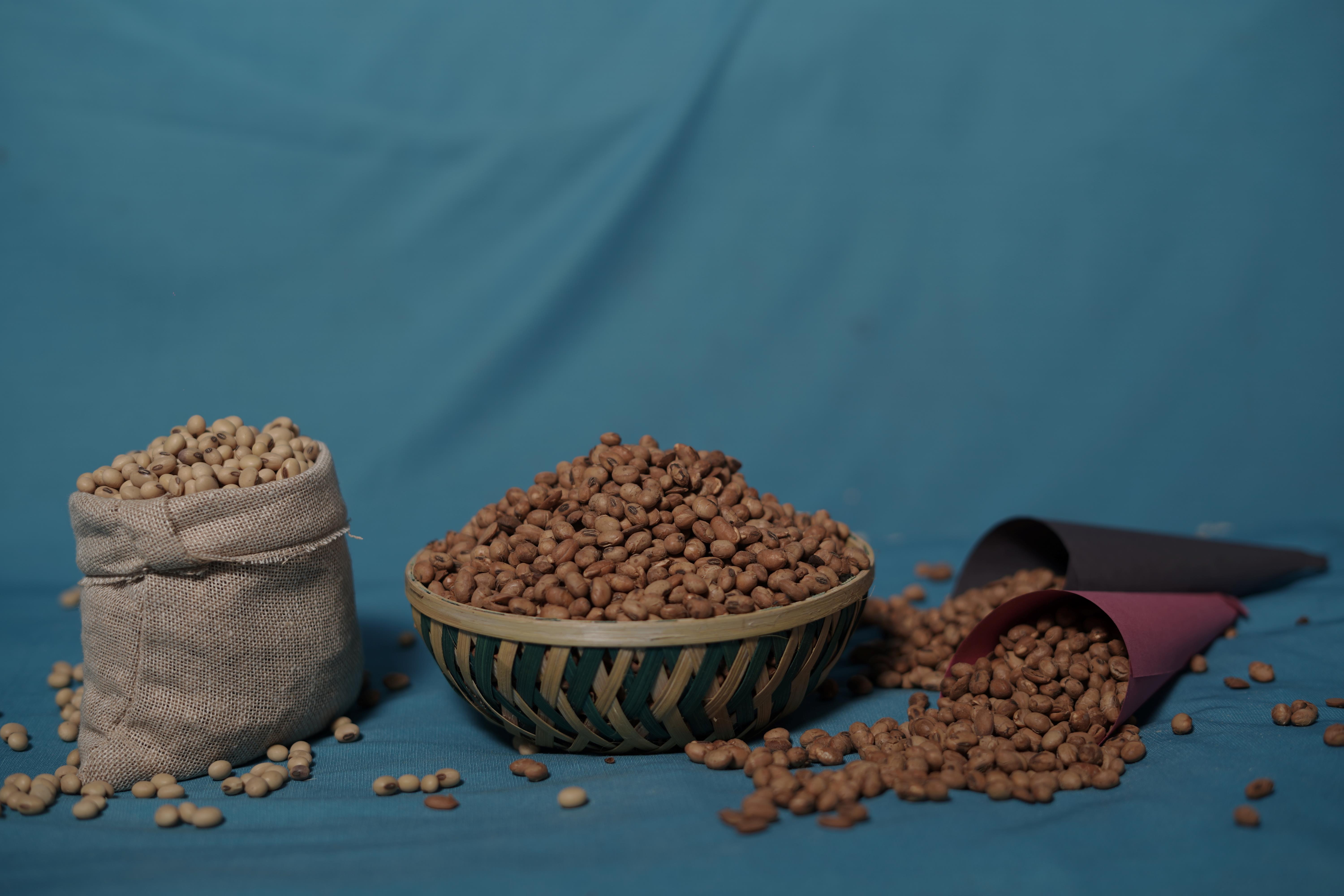 roasted and saltes soyanuts and salted